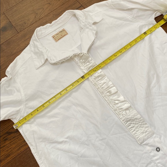 We The Free Free Night Moves long sleeve button down shirt, white, size M - Picture 12 of 15